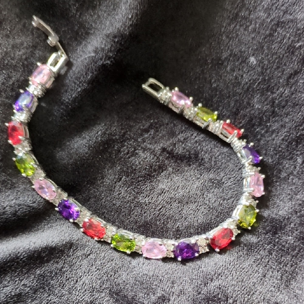 Elegant Multicolor Gemstone Bracelet